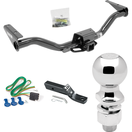 Fits 2015-2022 Chevrolet Colorado Trailer Hitch Tow PKG w/ 4-Flat Wiring + Ball Mount w/ 2" Drop + 2-5/16" Ball By Draw-Tite