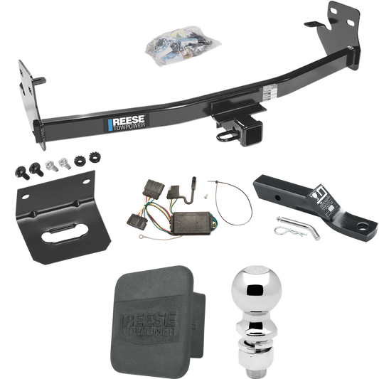 Fits 2006-2006 Isuzu i-280 Trailer Hitch Tow PKG w/ 4-Flat Wiring + Ball Mount w/ 2" Drop + 2-5/16" Ball + Wiring Bracket + Hitch Cover By Reese Towpower