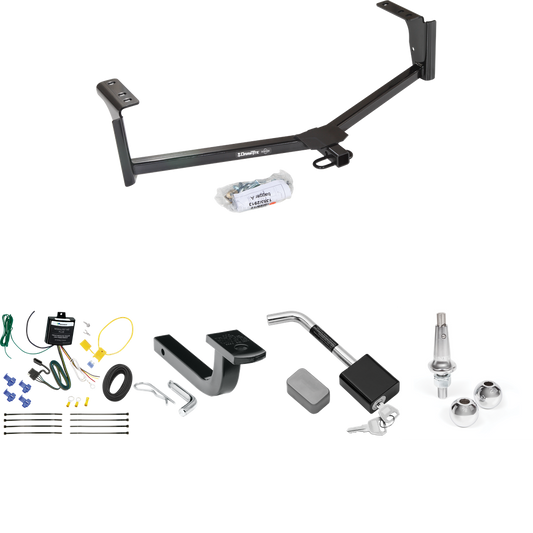 Fits 2013-2020 Lincoln MKZ Trailer Hitch Tow PKG w/ 4-Flat Wiring Harness + Draw-Bar + Interchangeable 1-7/8" & 2" Balls + Hitch Lock (Excludes: 3.0 Liter Engine Models) By Draw-Tite