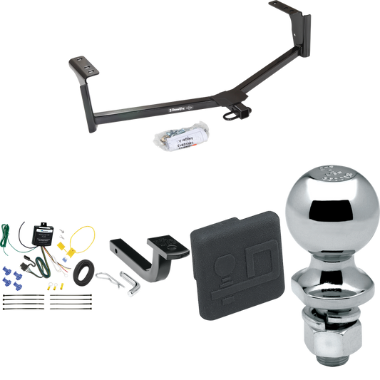 Fits 2013-2020 Lincoln MKZ Trailer Hitch Tow PKG w/ 4-Flat Wiring Harness + Draw-Bar + 2" Ball + Hitch Cover (Excludes: 3.0 Liter Engine Models) By Draw-Tite