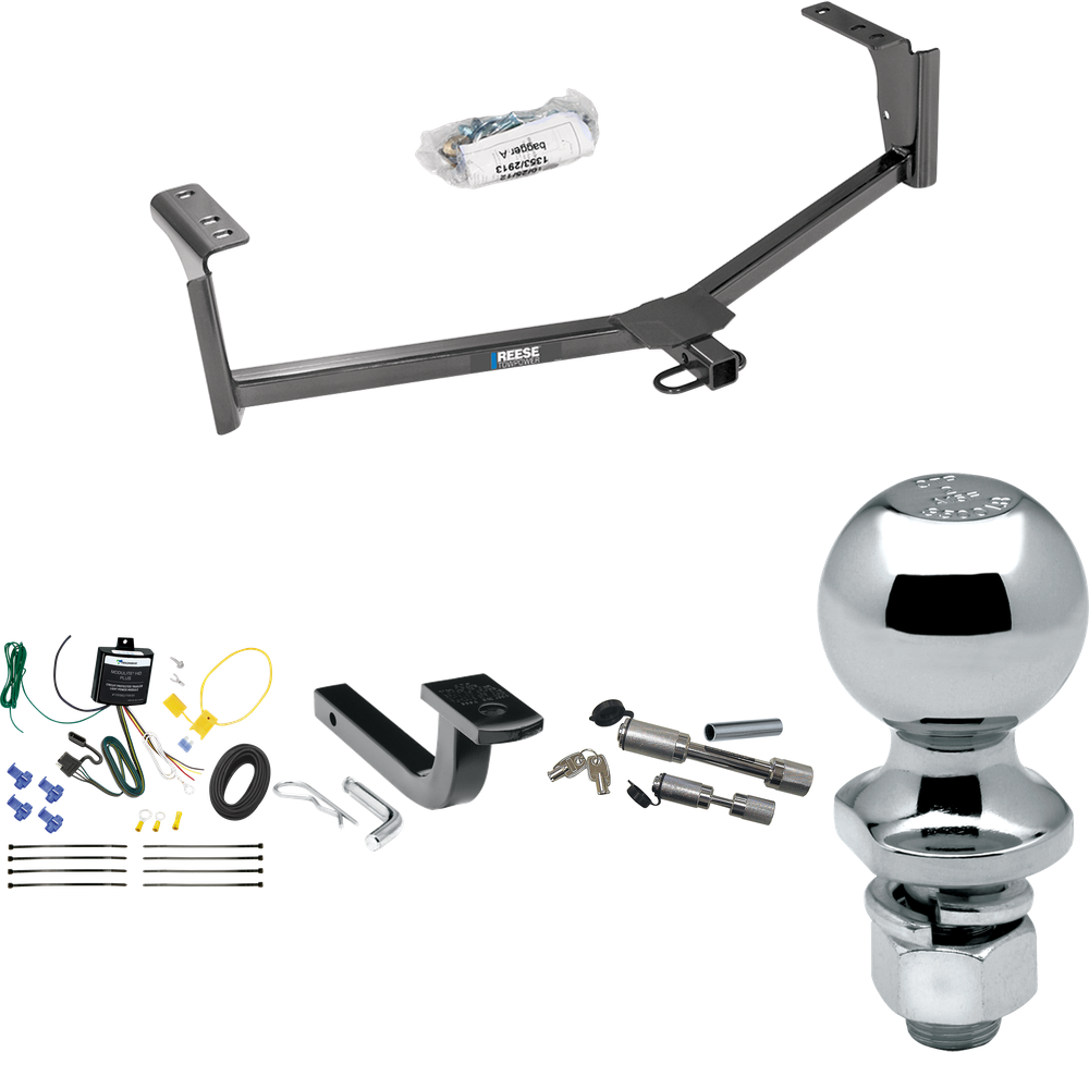 Fits 2013-2020 Lincoln MKZ Trailer Hitch Tow PKG w/ 4-Flat Wiring Harness + Draw-Bar + 2" Ball + Dual Hitch & Coupler Locks (Excludes: 3.0 Liter Engine Models) By Reese Towpower