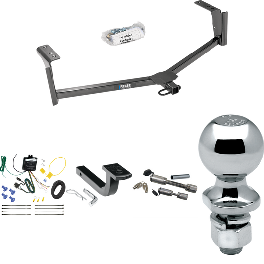 Fits 2013-2020 Lincoln MKZ Trailer Hitch Tow PKG w/ 4-Flat Wiring Harness + Draw-Bar + 2" Ball + Dual Hitch & Coupler Locks (Excludes: 3.0 Liter Engine Models) By Reese Towpower