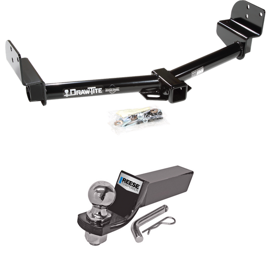 Fits 2002-2003 Mercury Mountaineer Trailer Hitch Tow PKG w/ Starter Kit Ball Mount w/ 2" Drop & 2" Ball (For w/Factory Tow Package Models) By Draw-Tite