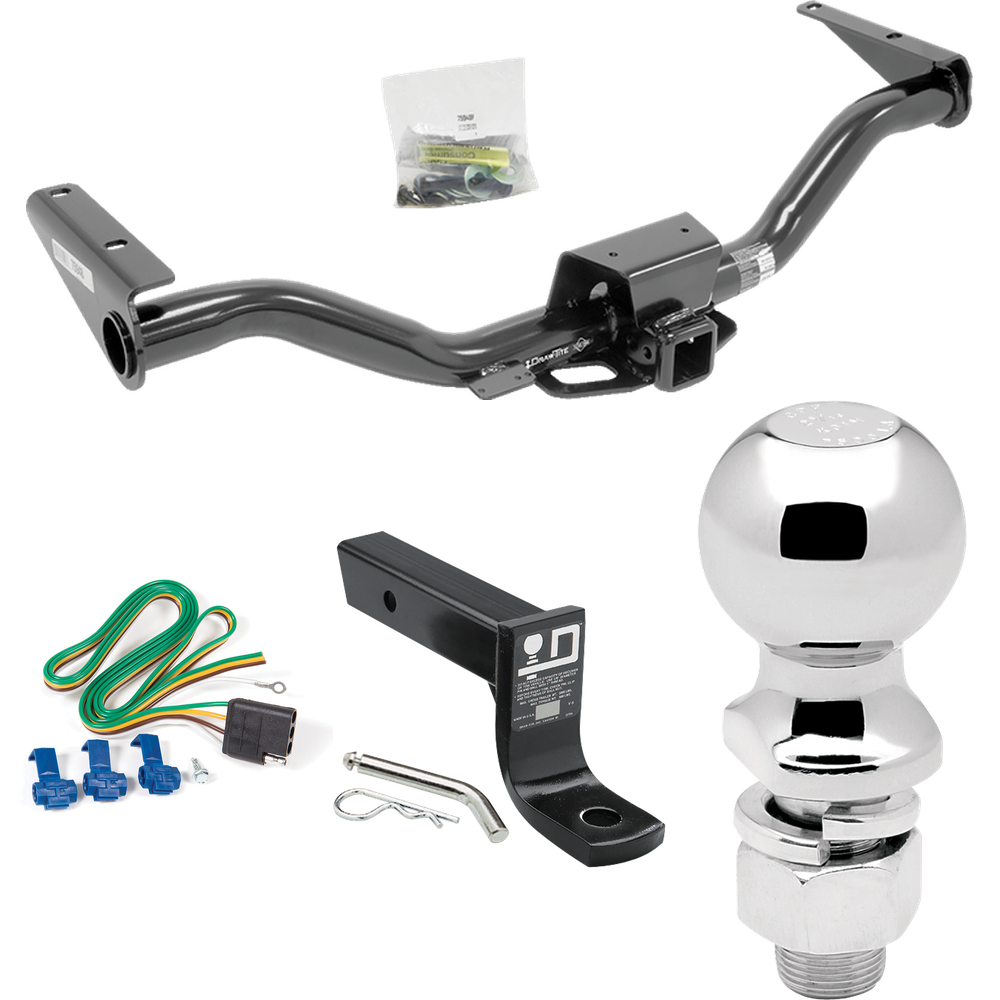 Fits 2015-2022 GMC Canyon Trailer Hitch Tow PKG w/ 4-Flat Wiring + Ball Mount w/ 4" Drop + 2-5/16" Ball By Draw-Tite