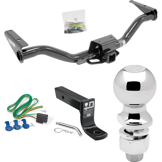 Fits 2015-2022 GMC Canyon Trailer Hitch Tow PKG w/ 4-Flat Wiring + Ball Mount w/ 4" Drop + 2-5/16" Ball By Draw-Tite