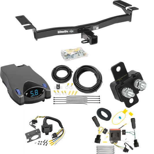 Se adapta al paquete de enganche de remolque Lincoln MKX 2011-2015 con control de freno Tekonsha Prodigy P2 + cableado RV de 7 vías de Draw-Tite