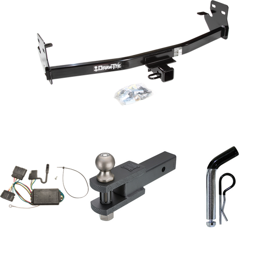 Fits 2006-2006 Isuzu i-350 Trailer Hitch Tow PKG w/ 4-Flat Wiring + Clevis Hitch Ball Mount w/ 2" Ball + Pin/Clip By Draw-Tite