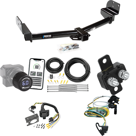 Fits 2002-2003 Ford Explorer Trailer Hitch Tow PKG w/ Tekonsha Prodigy iD Bluetooth Wireless Brake Control + 7-Way RV Wiring By Reese Towpower