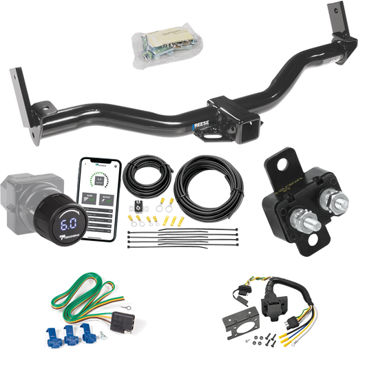 Fits 1991-1994 Mazda Navajo Trailer Hitch Tow PKG w/ Tekonsha Prodigy iD Bluetooth Wireless Brake Control + 7-Way RV Wiring By Reese Towpower