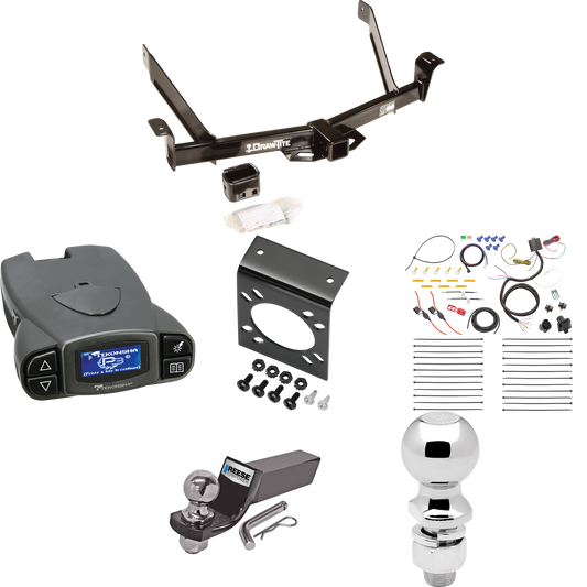 Fits 1997-2001 Mercury Mountaineer Trailer Hitch Tow PKG w/ Tekonsha Prodigy P3 Brake Control + 7-Way RV Wiring + 2" & 2-5/16" Ball & Drop Mount By Draw-Tite