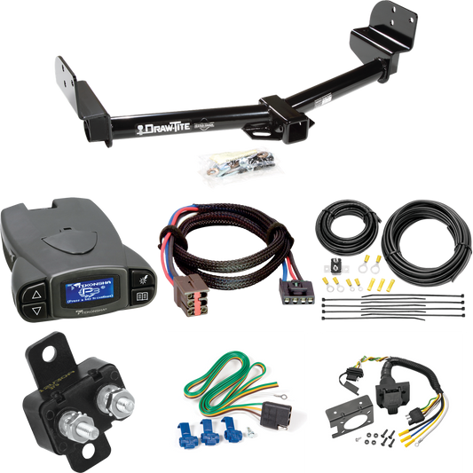 Fits 2004-2005 Ford Explorer Trailer Hitch Tow PKG w/ Tekonsha Prodigy P3 Brake Control + Plug & Play BC Adapter + 7-Way RV Wiring By Draw-Tite