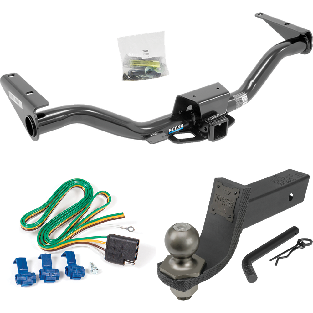 Fits 2015-2022 Chevrolet Colorado Trailer Hitch Tow PKG w/ 4-Flat Wiring + Interlock Tactical Starter Kit w/ 3-1/4" Drop & 2" Ball By Reese Towpower