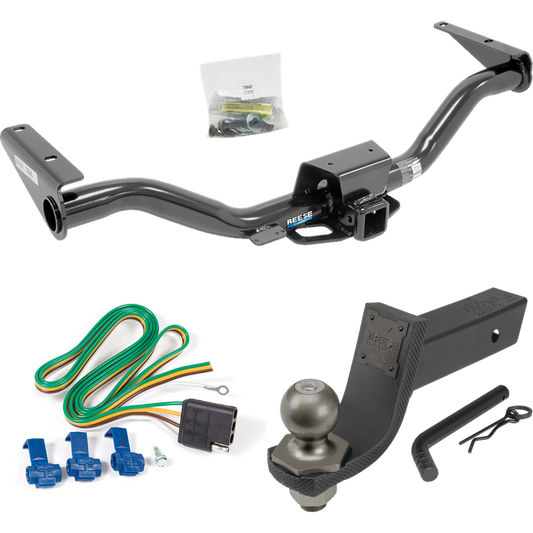 Fits 2015-2022 Chevrolet Colorado Trailer Hitch Tow PKG w/ 4-Flat Wiring + Interlock Tactical Starter Kit w/ 3-1/4" Drop & 2" Ball By Reese Towpower