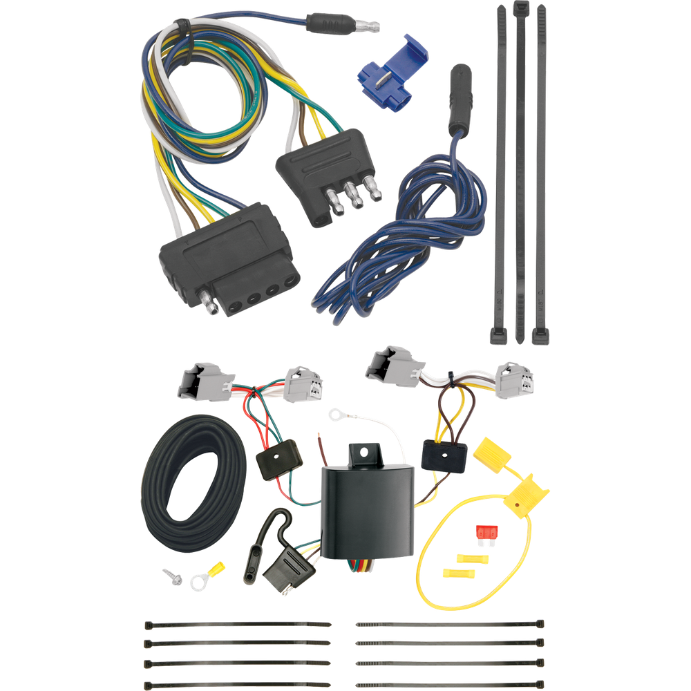 Fits 2020-2023 Ford Explorer Vehicle End Wiring Harness 5-Way Flat By Tekonsha