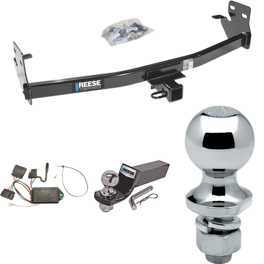 Fits 2006-2006 Isuzu i-280 Trailer Hitch Tow PKG w/ 4-Flat Wiring + Starter Kit Ball Mount w/ 2" Drop & 2" Ball + 1-7/8" Ball By Reese Towpower