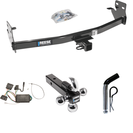 Fits 2006-2006 Isuzu i-280 Trailer Hitch Tow PKG w/ 4-Flat Wiring + Triple Ball Ball Mount 1-7/8" & 2" & 2-5/16" Trailer Balls w/ Tow Hook + Pin/Clip By Reese Towpower