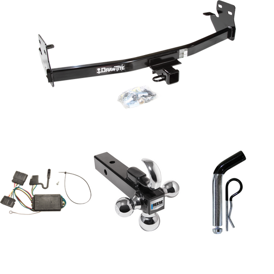 Fits 2006-2006 Isuzu i-350 Trailer Hitch Tow PKG w/ 4-Flat Wiring + Triple Ball Ball Mount 1-7/8" & 2" & 2-5/16" Trailer Balls w/ Tow Hook + Pin/Clip By Draw-Tite