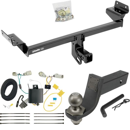 Fits 2016-2018 Lincoln MKX Trailer Hitch Tow PKG w/ 4-Flat Wiring + Interlock Tactical Starter Kit w/ 3-1/4" Drop & 2" Ball By Draw-Tite