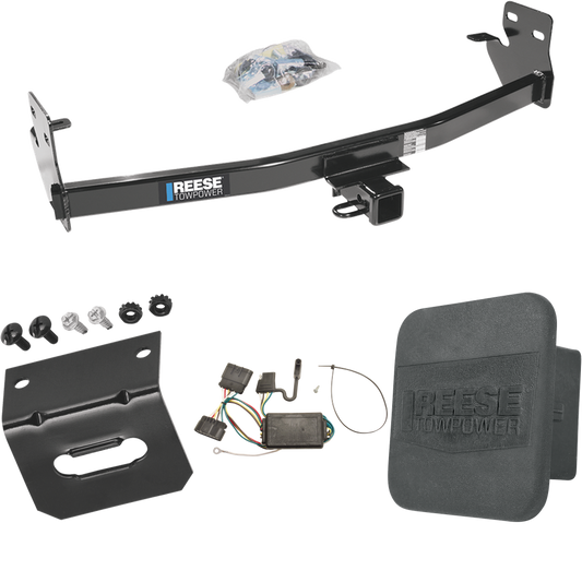 Se adapta al paquete de enganche de remolque Isuzu i-280 2006-2006 con arnés de cableado de 4 planos + soporte de cableado + cubierta de enganche de Reese Towpower