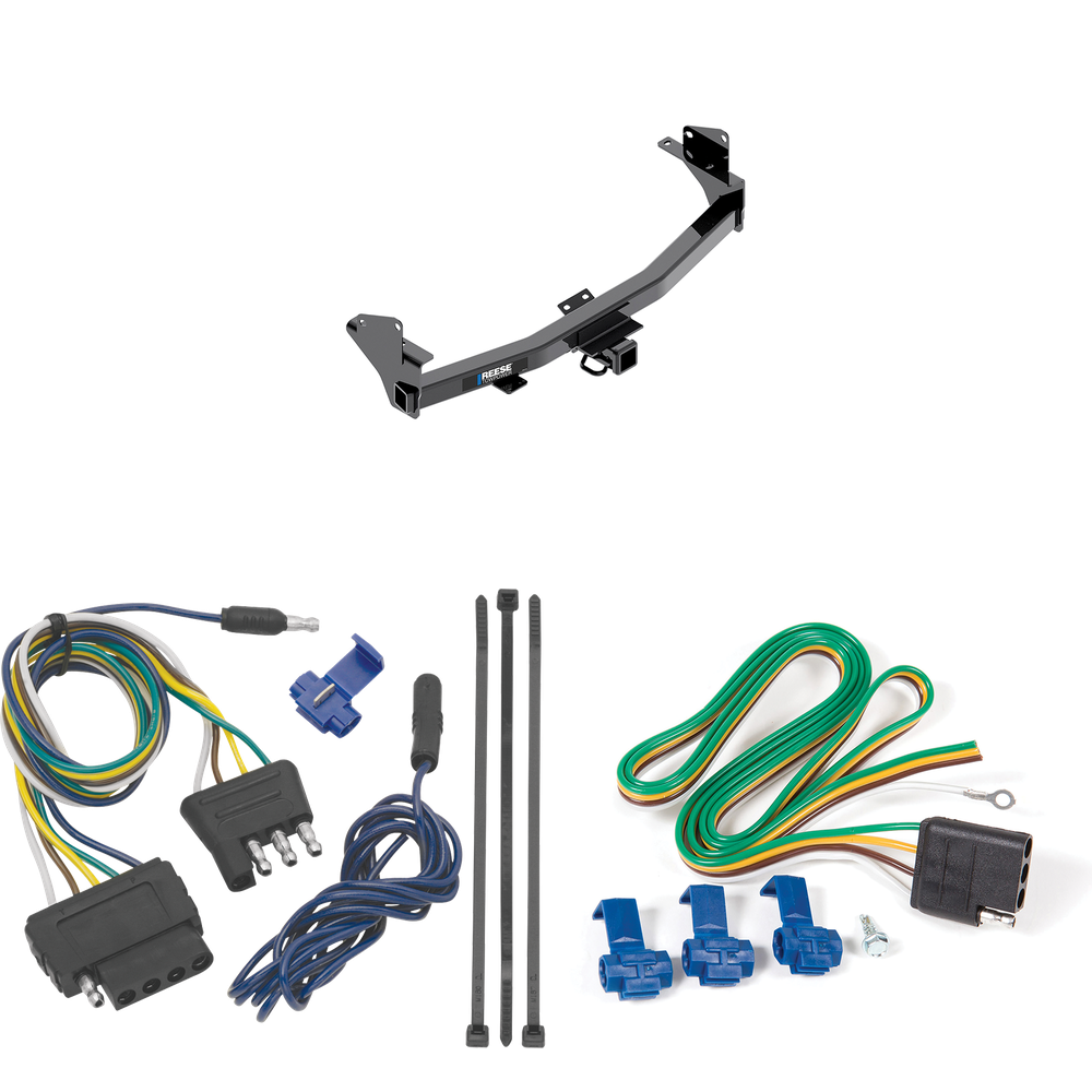 Fits 2015-2022 GMC Canyon Trailer Hitch Tow PKG w/ 5-Flat Wiring Harness By Reese Towpower