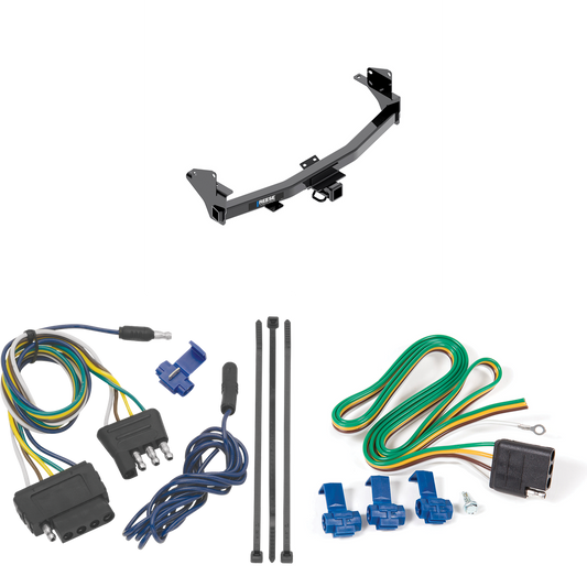 Fits 2015-2022 GMC Canyon Trailer Hitch Tow PKG w/ 5-Flat Wiring Harness By Reese Towpower