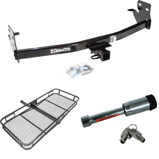 Fits 2007-2008 Isuzu i-370 Trailer Hitch Tow PKG w/ 60" x 24" Cargo Carrier + Hitch Lock By Draw-Tite