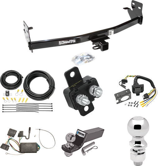 Se adapta al paquete de enganche de remolque Isuzu i-290 2007-2008 con cableado RV de 7 vías + bola de 2" y 2-5/16" + soporte de caída de Draw-Tite