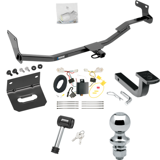 Se adapta al paquete de enganche de remolque KIA Forte 2014-2018 con arnés de cableado de 4 planos + barra de tracción + bola de 1-7/8" + soporte de cableado + bloqueo de enganche (para modelos sedán) de Reese Towpower