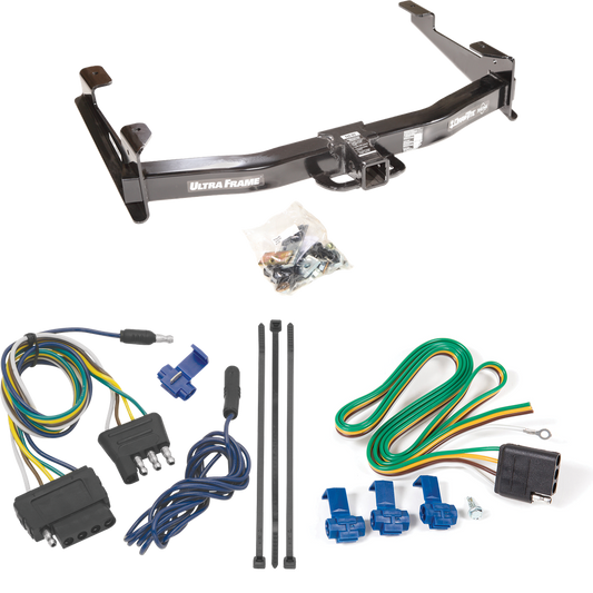 Fits 2003-2007 GMC Sierra 2500 HD Trailer Hitch Tow PKG w/ 5-Flat Wiring Harness (For (Classic) Models) By Draw-Tite