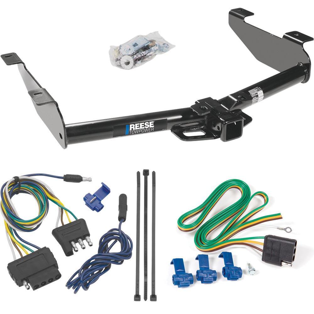 Fits 2003-2007 GMC Sierra 2500 HD Trailer Hitch Tow PKG w/ 5-Flat Wiring Harness (For (Classic) Models) By Reese Towpower