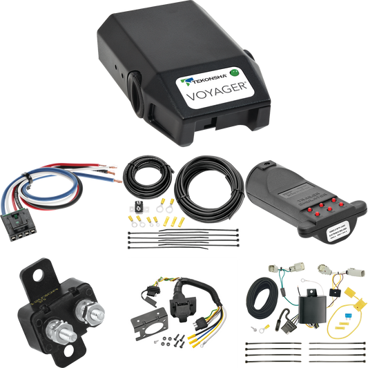 Fits 2016-2018 Lincoln MKX 7-Way RV Wiring + Tekonsha Voyager Brake Control + Generic BC Wiring Adapter + 7-Way Tester and Trailer Emulator By Tekonsha