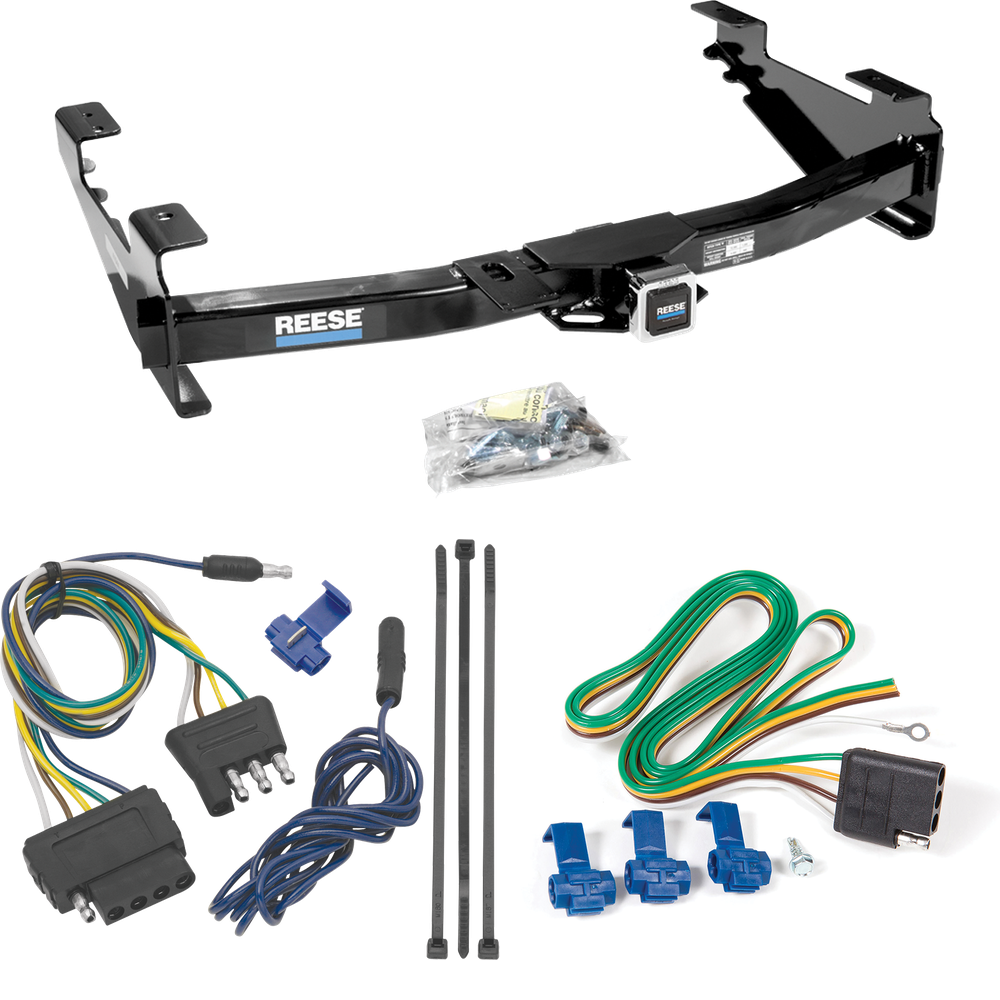 Se adapta al paquete de remolque de enganche de remolque Chevrolet Silverado 3500 2003-2007 con arnés de cableado plano de 5 (para modelos (clásicos)) de Reese Towpower