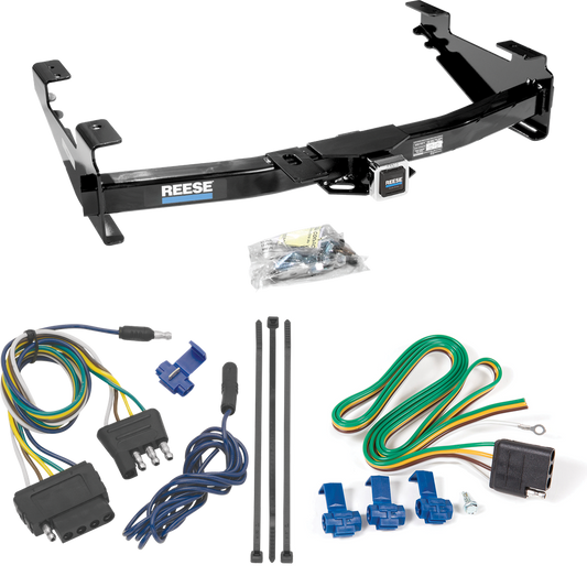 Se adapta al paquete de remolque de enganche de remolque Chevrolet Silverado 3500 2003-2007 con arnés de cableado plano de 5 (para modelos (clásicos)) de Reese Towpower