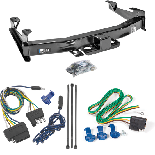 Fits 2003-2007 GMC Sierra 3500 Trailer Hitch Tow PKG w/ 5-Flat Wiring Harness (For (Classic) Models) By Reese Towpower