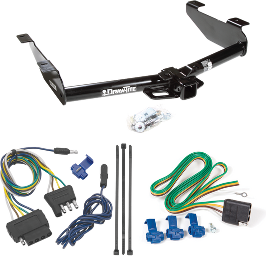 Fits 2001-2002 Chevrolet Silverado 2500 HD Trailer Hitch Tow PKG w/ 5-Flat Wiring Harness By Draw-Tite