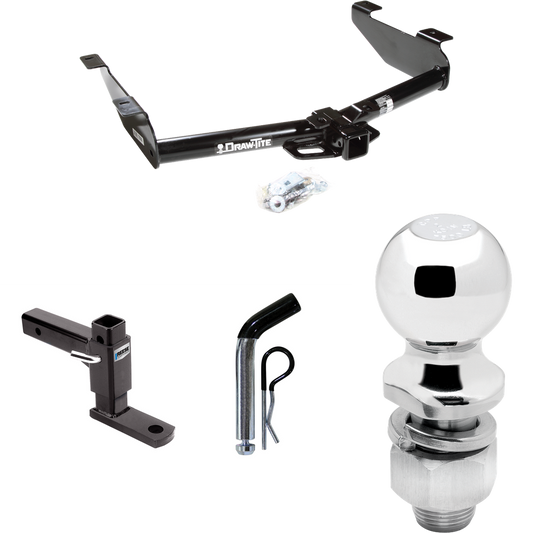 Fits 2003-2007 GMC Sierra 2500 HD Trailer Hitch Tow PKG w/ Adjustable Drop Rise Ball Mount + Pin/Clip + 2" Ball (For (Classic) Models) By Draw-Tite