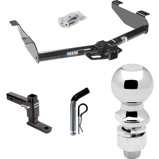 Fits 2007-2010 Chevrolet Silverado 3500 HD Trailer Hitch Tow PKG w/ Adjustable Drop Rise Ball Mount + Pin/Clip + 2-5/16" Ball By Reese Towpower