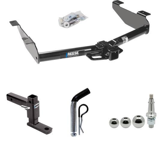 Fits 2003-2007 GMC Sierra 3500 Trailer Hitch Tow PKG w/ Adjustable Drop Rise Ball Mount + Pin/Clip + Inerchangeable 1-7/8" & 2" & 2-5/16" Balls (For (Classic) Models) By Reese Towpower