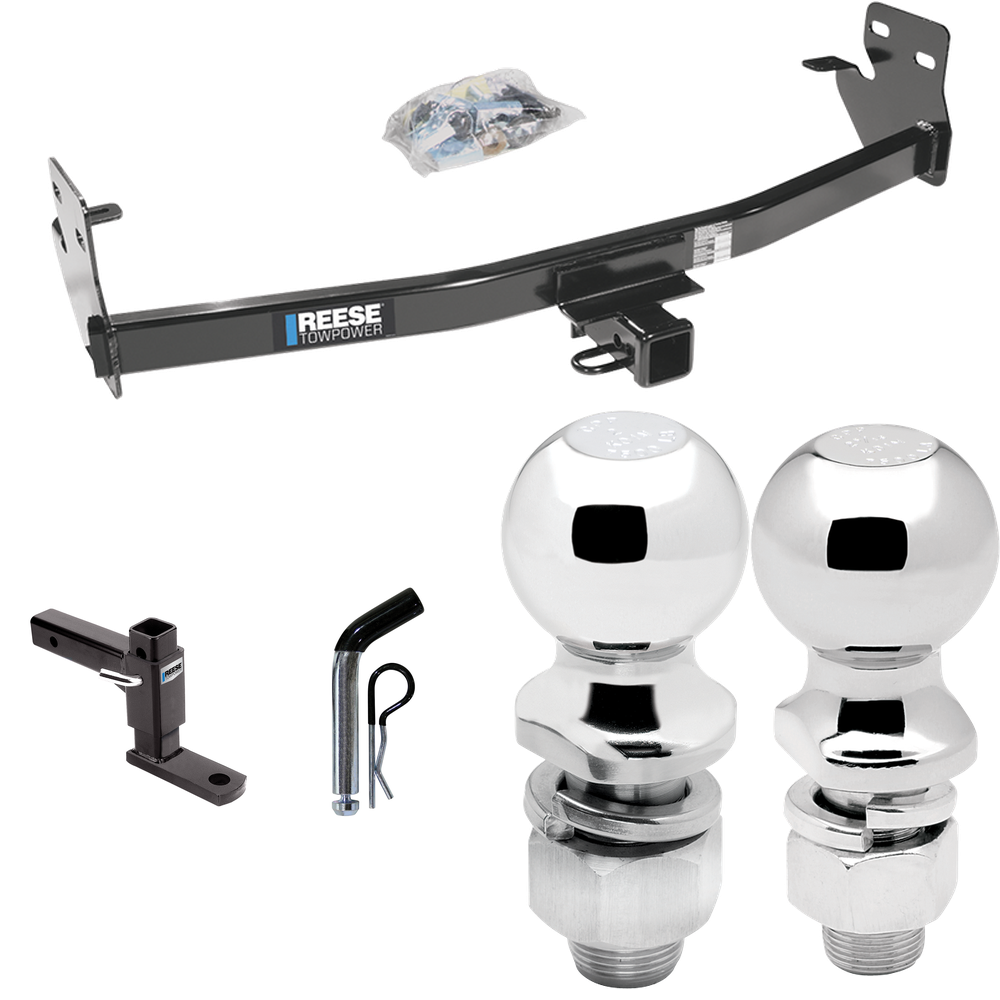 Fits 2006-2006 Isuzu i-350 Trailer Hitch Tow PKG w/ Adjustable Drop Rise Ball Mount + Pin/Clip + 2" Ball + 2-5/16" Ball By Reese Towpower