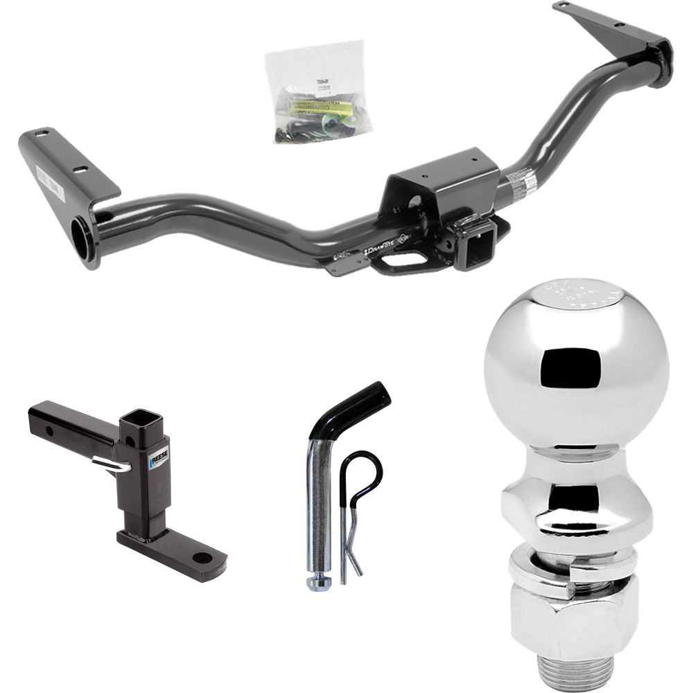 Fits 2015-2022 GMC Canyon Trailer Hitch Tow PKG w/ Adjustable Drop Rise Ball Mount + Pin/Clip + 2-5/16" Ball By Draw-Tite