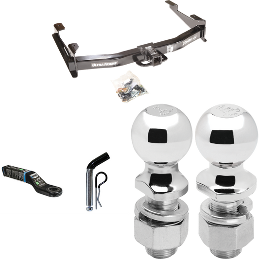 Fits 2007-2010 GMC Sierra 3500 HD Trailer Hitch Tow PKG w/ Ball Mount w/ 2" Drop + Pin/Clip + 2" Ball + 2-5/16" Ball By Draw-Tite