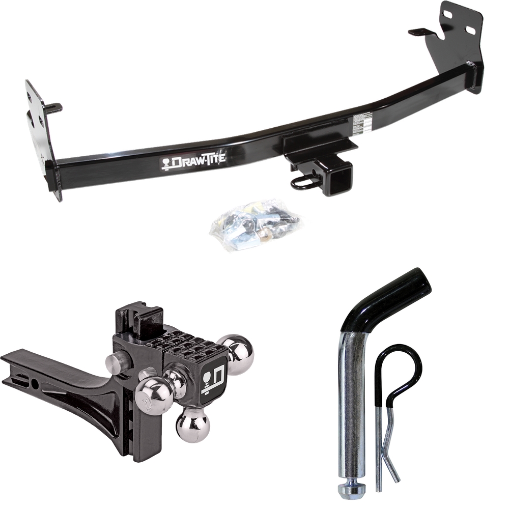 Fits 2006-2006 Isuzu i-280 Trailer Hitch Tow PKG w/ Adjustable Drop Rise Triple Ball Ball Mount 1-7/8" & 2" & 2-5/16" Trailer Balls + Pin/Clip By Draw-Tite