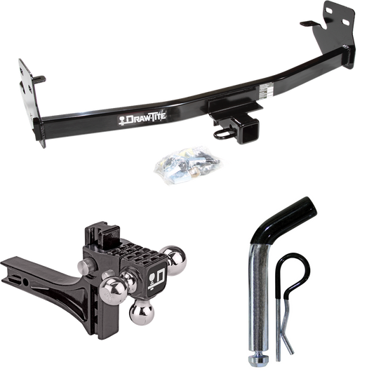 Fits 2006-2006 Isuzu i-280 Trailer Hitch Tow PKG w/ Adjustable Drop Rise Triple Ball Ball Mount 1-7/8" & 2" & 2-5/16" Trailer Balls + Pin/Clip By Draw-Tite