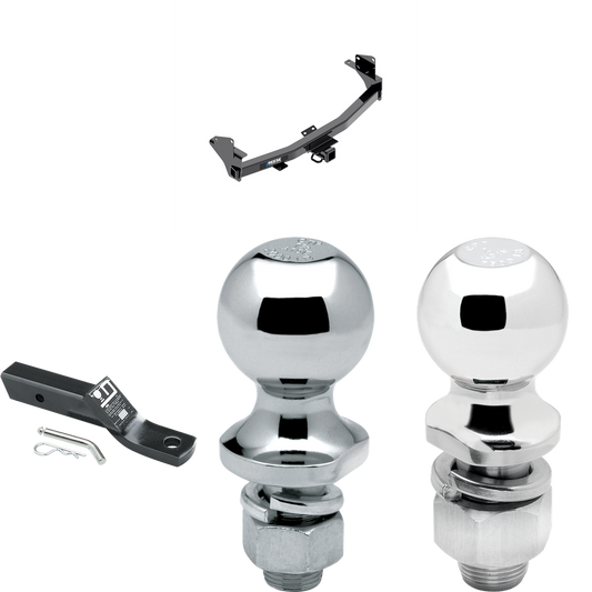 Fits 2015-2022 GMC Canyon Trailer Hitch Tow PKG w/ Ball Mount w/ 2" Drop & 2" Ball + 1-7/8" Ball By Reese Towpower