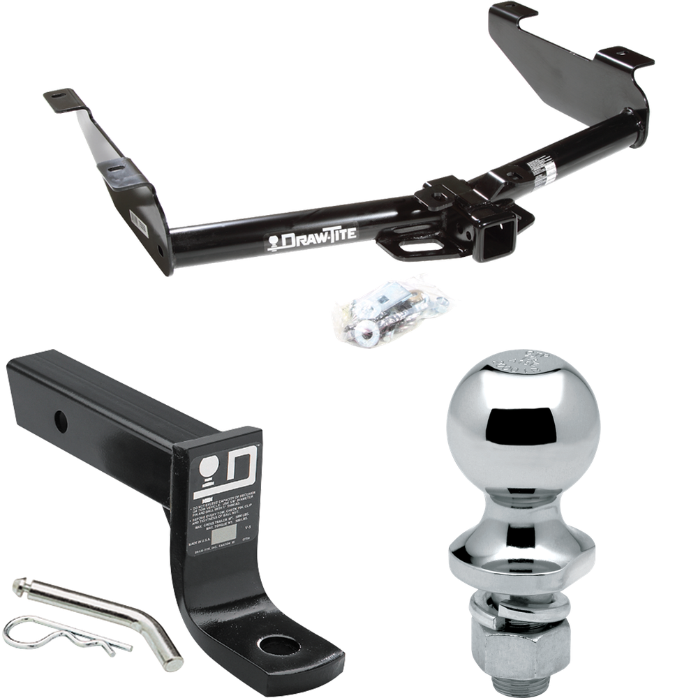 Fits 2007-2010 Chevrolet Silverado 2500 HD Trailer Hitch Tow PKG w/ Ball Mount w/ 4" Drop + 1-7/8" Ball By Draw-Tite