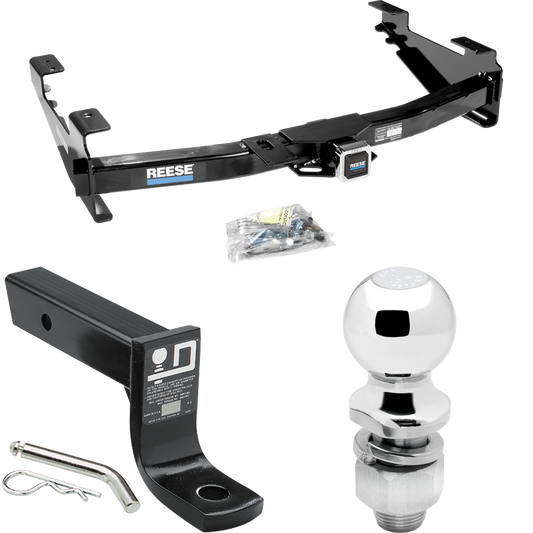 Fits 2003-2007 Chevrolet Silverado 2500 HD Trailer Hitch Tow PKG w/ Ball Mount w/ 4" Drop + 2" Ball (For (Classic) Models) By Reese Towpower