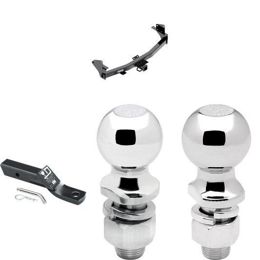 Fits 2015-2022 GMC Canyon Trailer Hitch Tow PKG w/ Ball Mount w/ 2" Drop + 2" Ball + 2-5/16" Ball By Reese Towpower