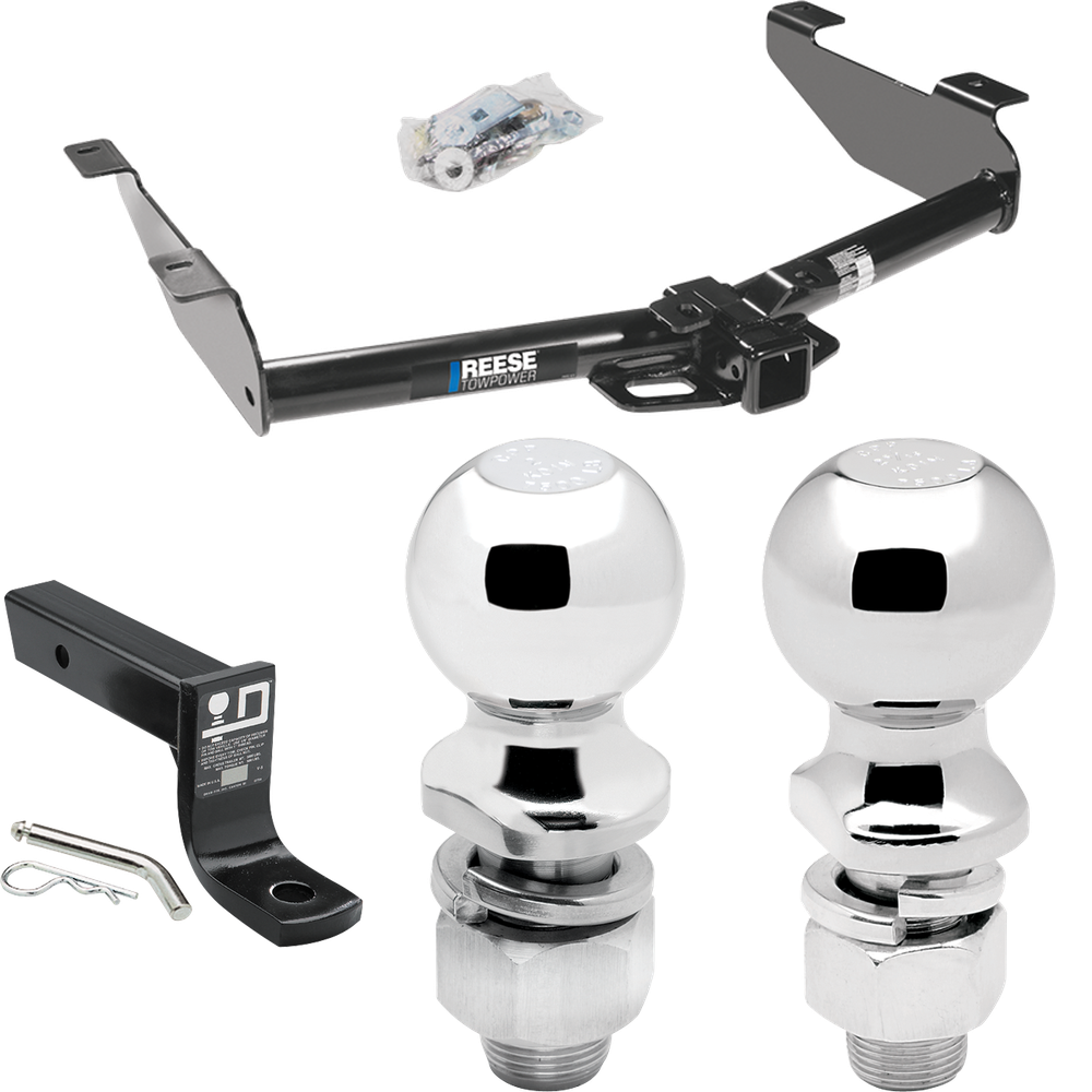 Fits 2001-2002 GMC Sierra 3500 Trailer Hitch Tow PKG w/ Ball Mount w/ 4" Drop + 2" Ball + 2-5/16" Ball By Reese Towpower