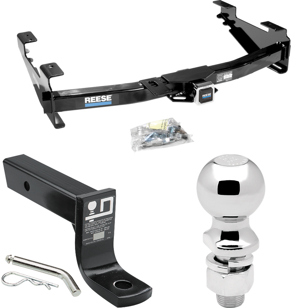 Fits 2003-2007 Chevrolet Silverado 2500 HD Trailer Hitch Tow PKG w/ Ball Mount w/ 4" Drop + 2-5/16" Ball (For (Classic) Models) By Reese Towpower