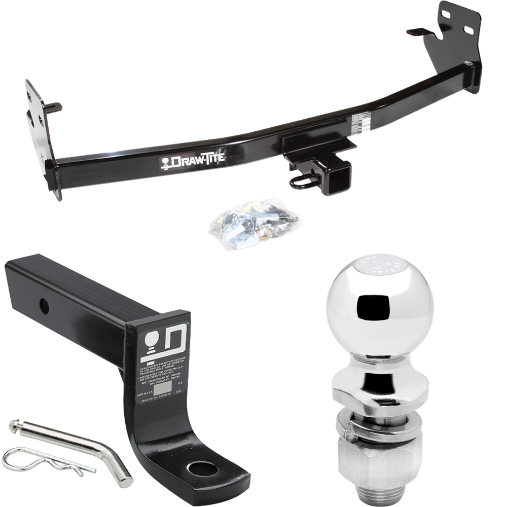 Fits 2004-2012 GMC Canyon Trailer Hitch Tow PKG w/ Ball Mount w/ 4" Drop + 2" Ball By Draw-Tite